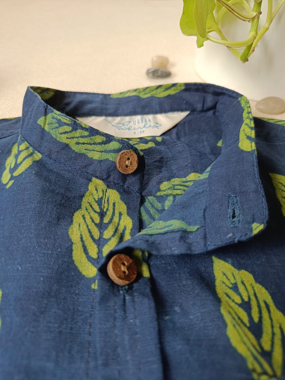 Neem Dreams Chinese Collar Boy's Shirt