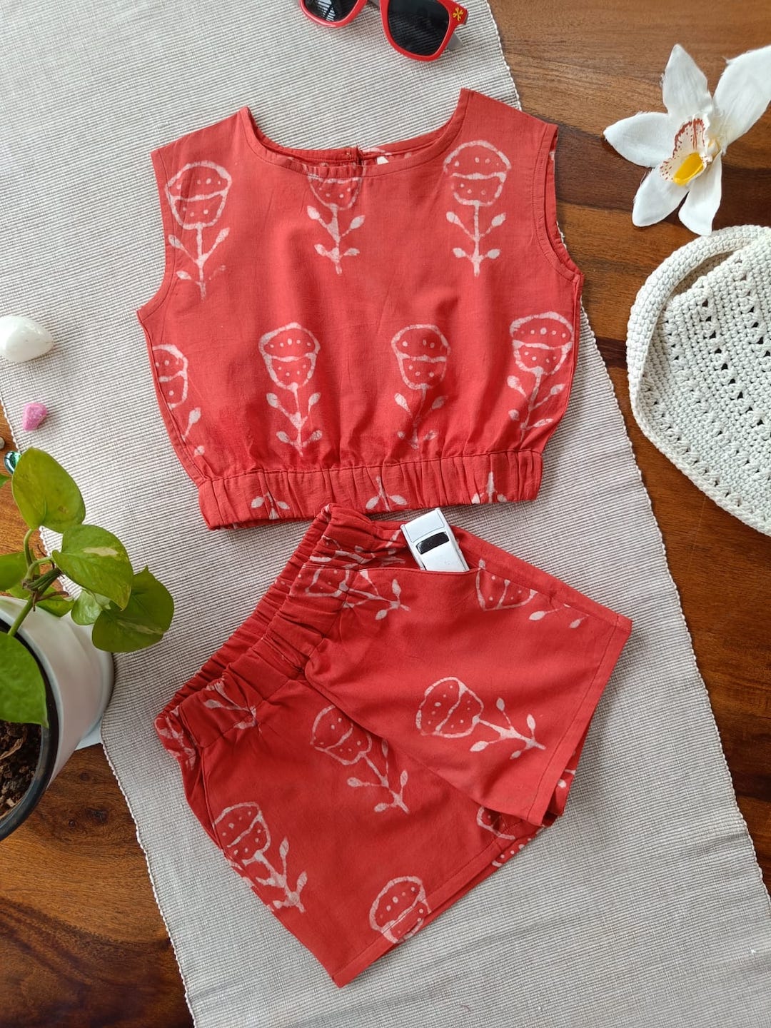 Rust Bloom Half Co-ord Set
