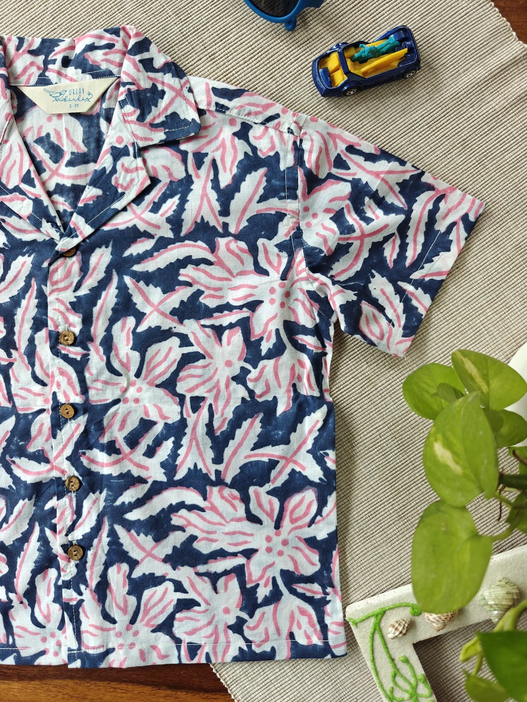 Jungle Jive Cuban Collar Boy's Shirt