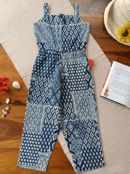 Indigo Mosaic Jumpsuit
