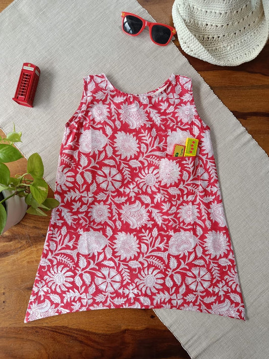 Scarlet Bloom A-line Dress-top