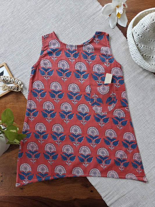 Blooming Rust A-Line Dress Top