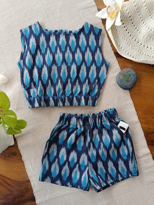 Blue Ziggy Half Co-ord Set