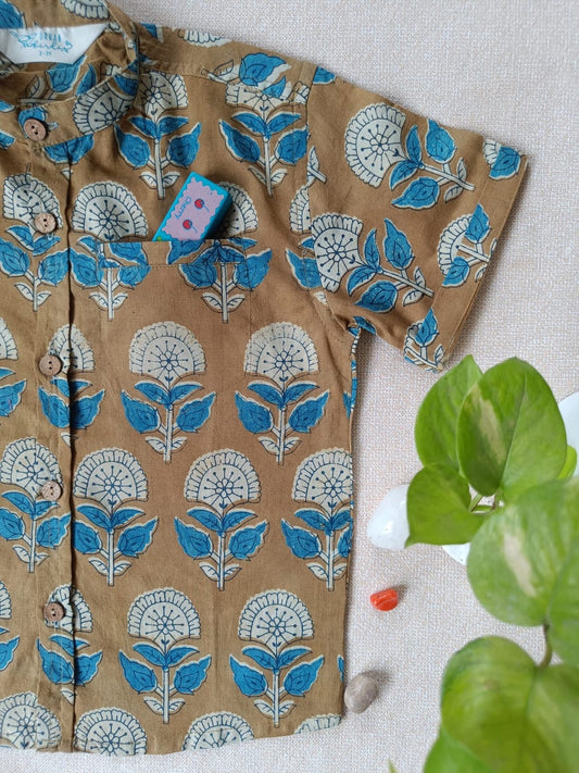 Block and Bloom chinese Collar Boy's Shirt