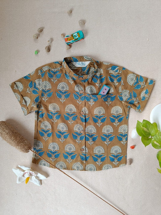 Block and Bloom chinese Collar Boy's Shirt