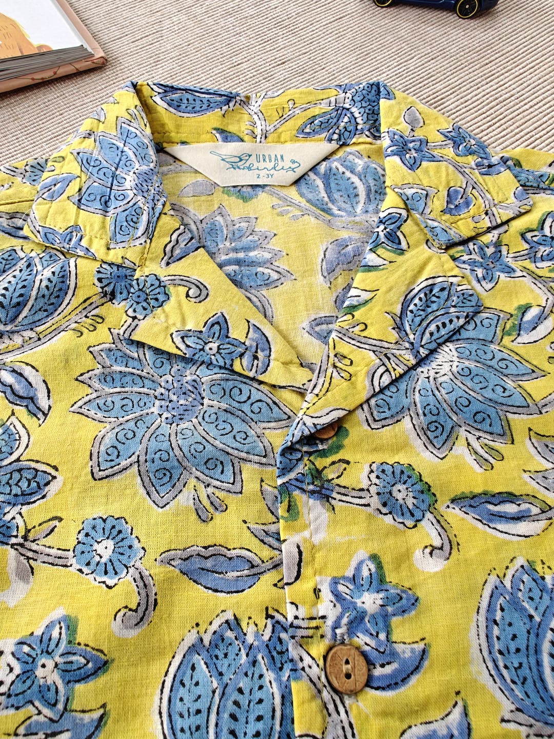 Indigo Garden cuban collar boy's-shirt