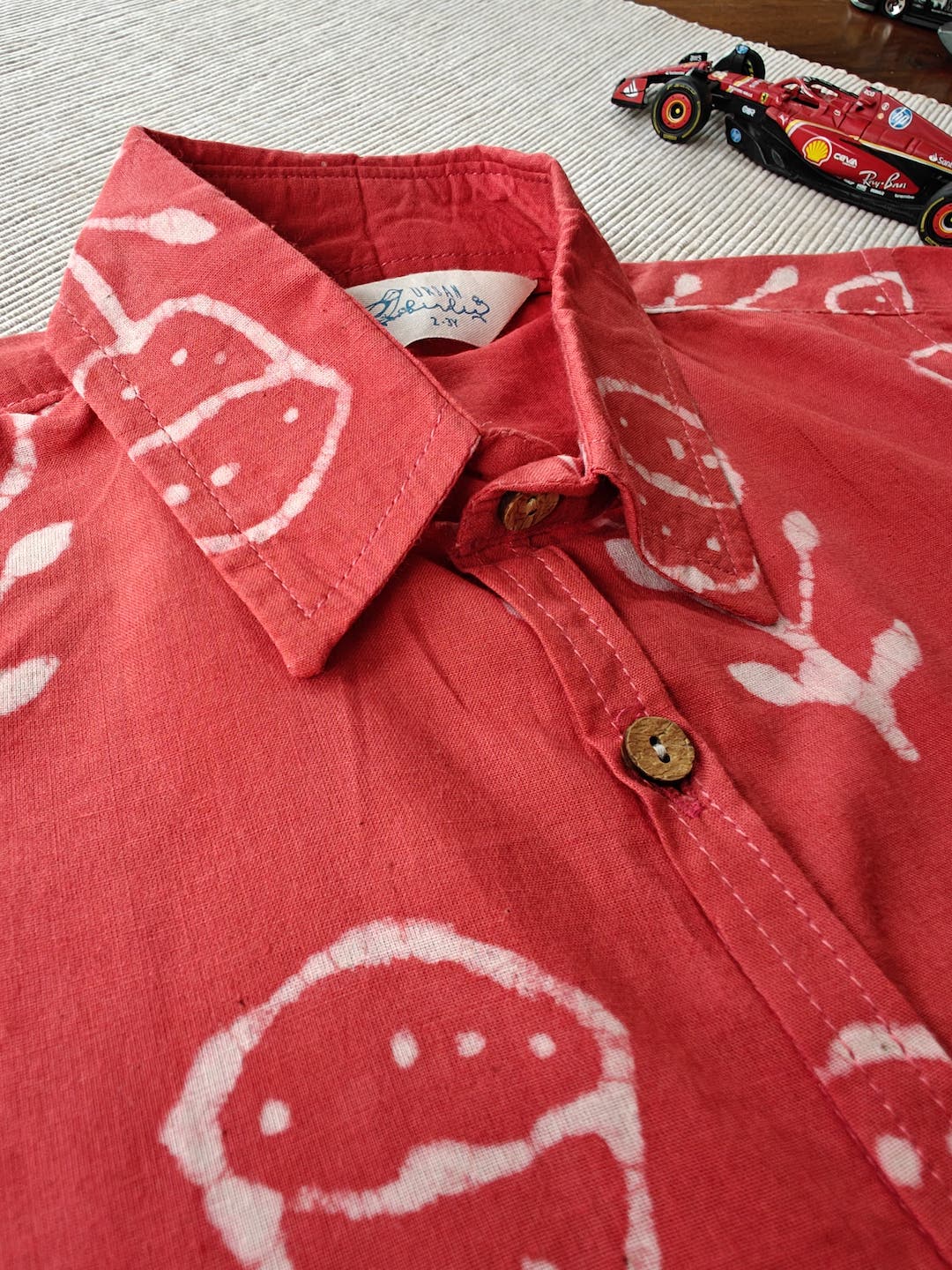 Rust Bloom Regular Collar Boy's Shirt